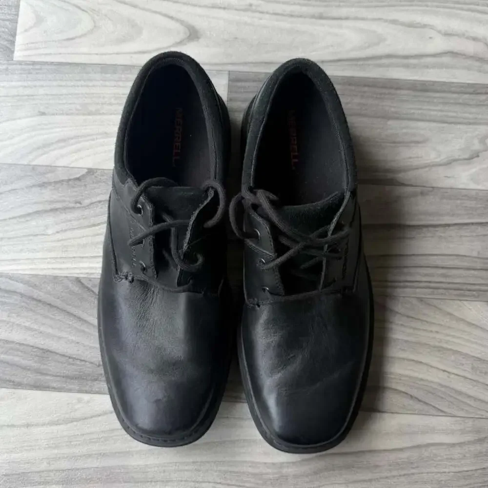 Vintage Y2K Merrell Chunky Black Leather Oxford Shoes